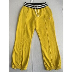 Noah Mens Medium Sweatpants Yellow Joggers Fleece Lined Zipper Cuffs Canada